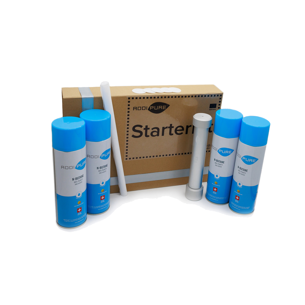 ADDIPURE StarterKit 35*35 (n-Butane). Enthält alles um mit der effizienten Pflanzenextraktion starten zu können. Swiss Quality.